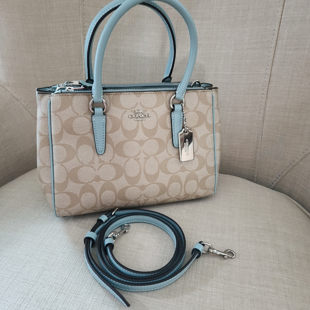 NWOT F67027 Coach Mini Surrey Satchel Crossbody Signature Canvas